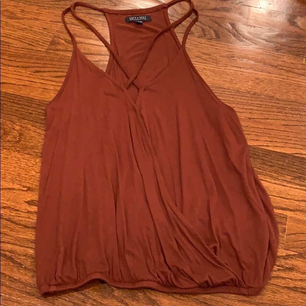 Deep red tank top